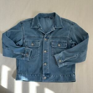 Uniqlo Japan Kids Unisex Denim Jacket Madium Wash Size 140 CM/ US 8-10